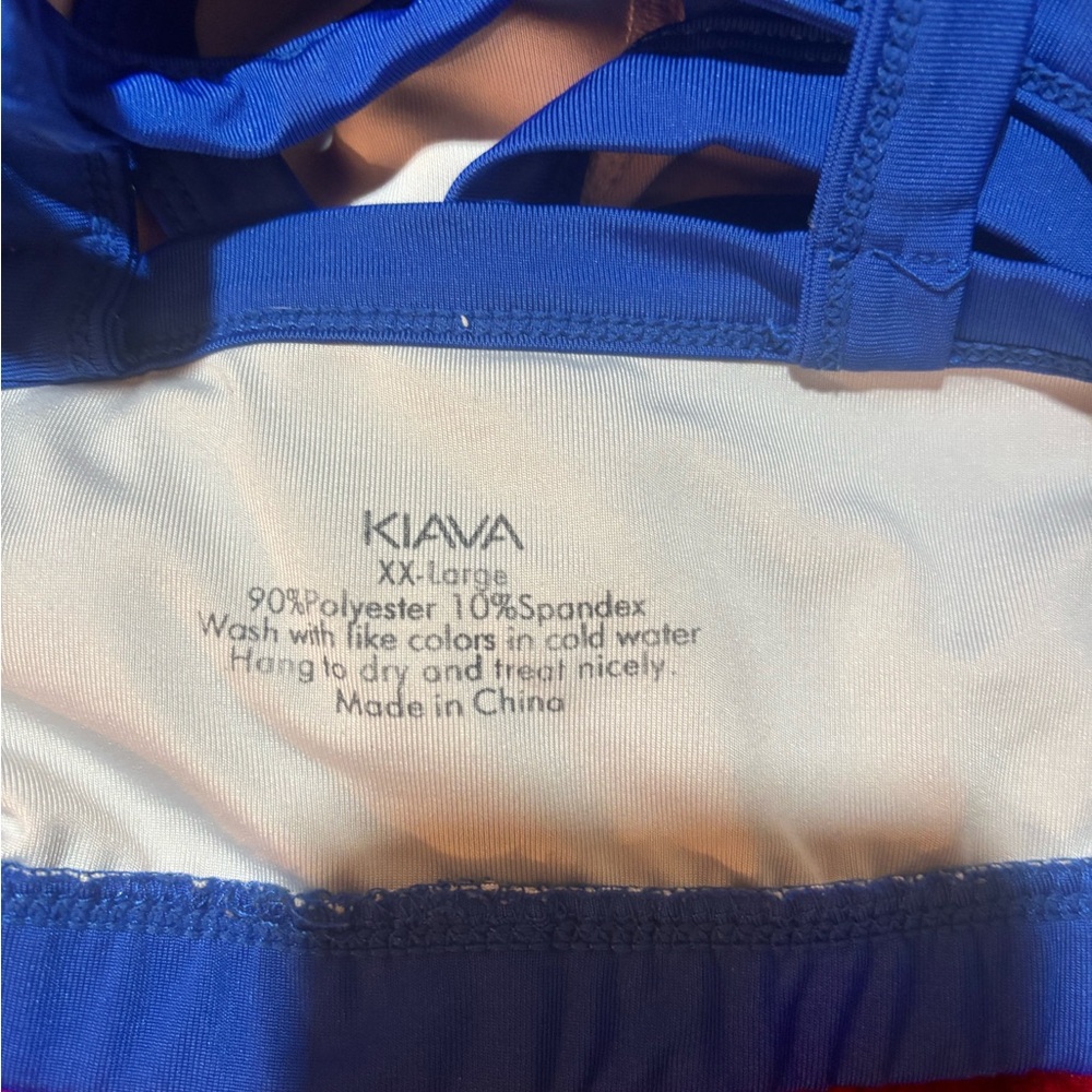 KIAVA Vibrant Blue Crossback Bodysuit - Picture 4 of 6